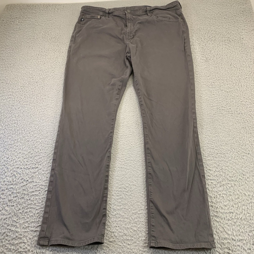 Adriano Goldschmied‎ Everett Chino Pants Mens 38x32 Gray AG Slim Straight Khaki